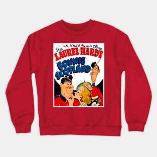 Bonnie Scotland Vintage Laurel and Hardy Movie Poster Print Crewneck Sweatshirt